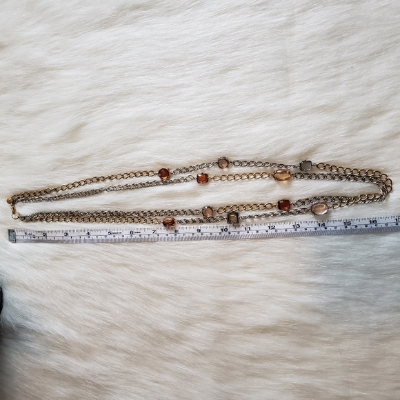 LOFT gold silver multi-strand necklace - Picture 4 of 6